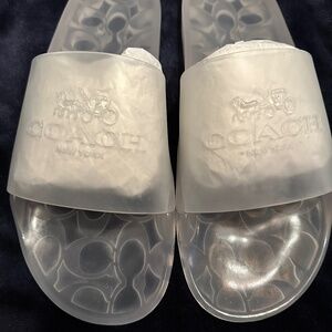 COACH CLEAR RUBBER SLIDE WOMEN’S 11